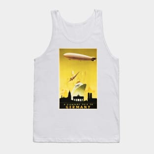 Wish You A Pleasant Trip To GERMANY Zeppelin Vintage Travel Tank Top